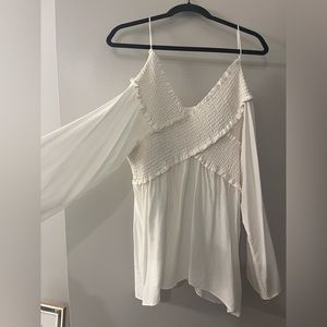 Vici Criss Cross Off Shoulder Top